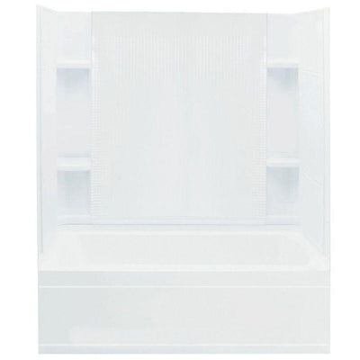 Accord 36 in. x 60 in. x 76 in. Bath and Shower Kit with Right-Hand Drain in White - Super Arbor