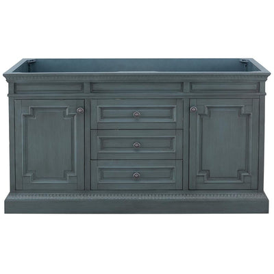 Cailla 60 in. W x 21.50 in. D Bath Vanity Cabinet Only in Distressed Blue Fog - Super Arbor