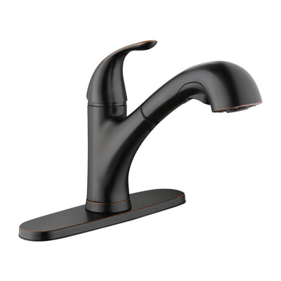 Market Single-Handle Pull-Out Kitchen Faucet with TurboSpray and FastMount in Bronze - Super Arbor