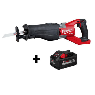 M18 FUEL 18-Volt Lithium-Ion Brushless Cordless SUPER SAWZALL Orbital Reciprocating Saw W/  HIGH OUTPUT XC 8.0Ah Battery - Super Arbor