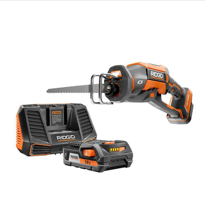 18-Volt OCTANE Cordless Brushless One-Handed Reciprocating Saw with 18-Volt Lithium-Ion 2.0 Ah Battery and Charger Kit - Super Arbor