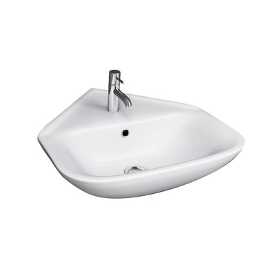 Barclay Products Eden 450 Corner Wall-Mount Sink in White - Super Arbor