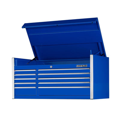 EX Professional Series 55 in. 10-Drawer Top Chest in Blue - Super Arbor