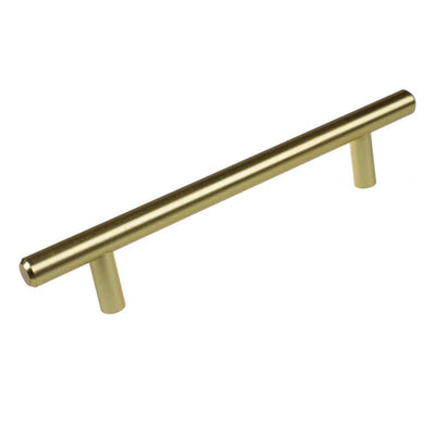 5 in. Center-to-Center Satin Gold Solid Handle Bar Cabinet Drawer Pulls (10-Pack) - Super Arbor