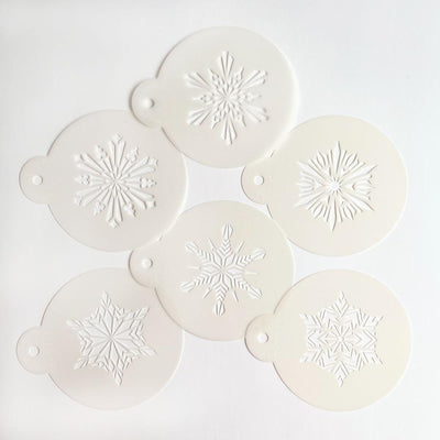 Crystal Snowflake Cookie Stencil Bundle (6 Patterns) - Super Arbor