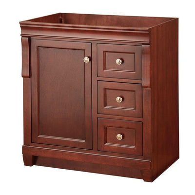 Naples 30 in. W Bath Vanity Cabinet Only in Tobacco with Right Hand Drawers - Super Arbor