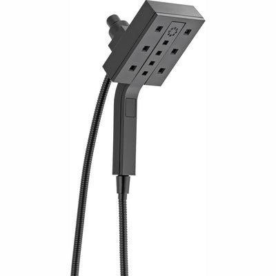 In2ition Two-in-One 4-Spray 4.5 in. Dual Wall Mount Fixed and Handheld H2Okinetic Shower Head in Matte Black - Super Arbor