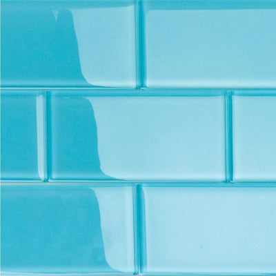 Ivy Hill Tile Contempo Seafoam 3 in. x 6 in. x 8 mm Polished Glass Subway Tile (32 pieces 4 sq.ft./Box)