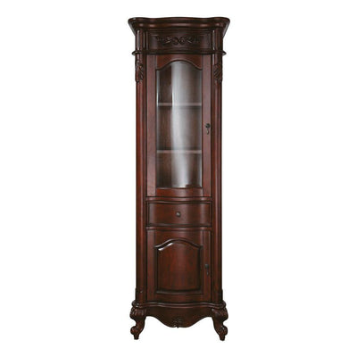 Provence 24 in. W x 72 in. H x 19-1/5 in. D Bathroom Linen Storage Tower Cabinet in Antique Cherry - Super Arbor