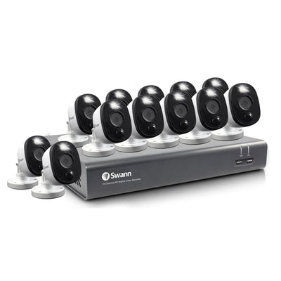 DVR-4580 16-Channel 1080p 1TB DVR Security Camera System with Twelve 1080p Wired Bullet Cameras - Super Arbor