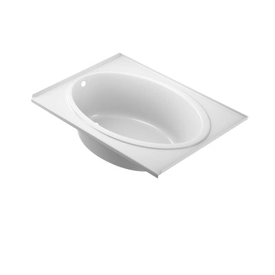 NOVA 60 in. x 42 in. Acrylic Left-Hand Drain Rectangular Drop-in Whirlpool Bathtub in White with Tile Flange - Super Arbor