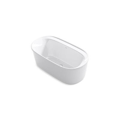 Spectacle 60 in. x 32 in. Acrylic Oval Freestanding Bathtub with Overflow and Drain - Super Arbor