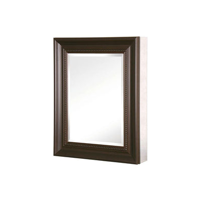 20 in. W x 26 in. H x 5-1/2 D Framed Bathroom Recessed or Surface-Mount Bathroom Medicine Cabinet in Oil Rubbed Bronze - Super Arbor