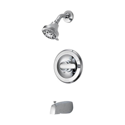 Classic Single-Handle 5-Spray Tub and Shower Faucet with Stops in Chrome (Valve Included) - Super Arbor