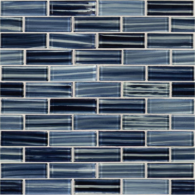MSI Oceania Azul Subway 11.75 in. x 12 in. x 8 mm Glass Mesh-Mounted Mosaic Tile (9.8 sq. ft/case) - Super Arbor