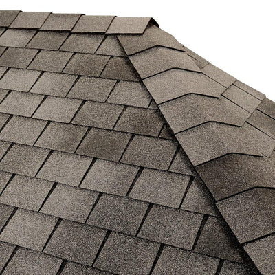 Timbertex English Gray Double-Layer Hip and Ridge Cap Roofing Shingles (20 lin. ft. per Bundle) (30-pieces) - Super Arbor