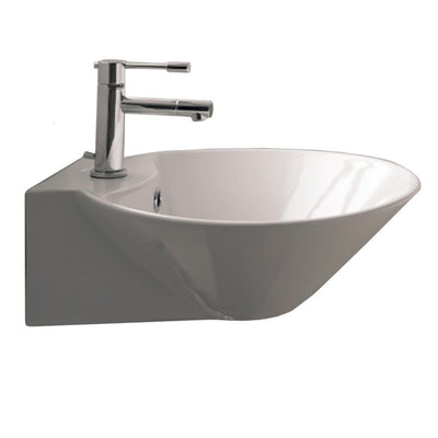 Nameeks Cono Wall Mounted Bathroom Sink in White - Super Arbor