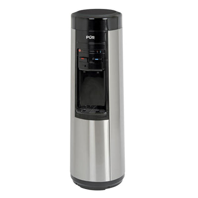 Bottleless Point-of-Use Hot/Room/Cold Water Dispenser in Black and Stainless with Single-Stage Water Filtration System - Super Arbor