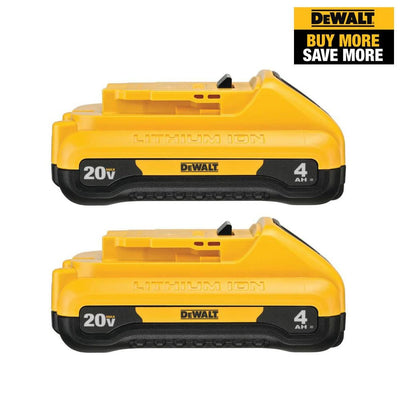20-Volt MAX Compact Lithium-Ion 4.0Ah Battery Pack (2-Pack) - Super Arbor