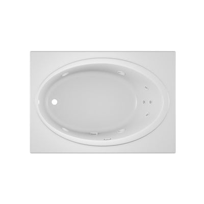 NOVA 60 in. x 42 in. Acrylic Left-Hand Drain Rectangular Drop-In Whirlpool Bathtub with Heater in White - Super Arbor