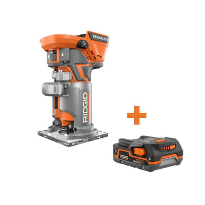 18-Volt Cordless Brushless 1/4 in. Compact Router with 1.5 Ah Lithium-Ion Battery - Super Arbor