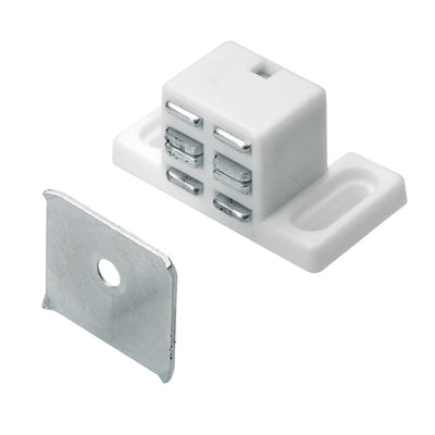 High Rise Magnetic Catch, White (1-Pack) - Super Arbor