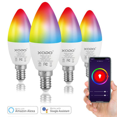 Xodo Dimmable Smart LED Light Bulb Multi-Color (4-Pack) - Super Arbor
