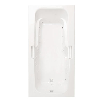 Montrose II 72 in. Acrylic Reversible Drain Rectangular Drop-In Air Bath Tub in White - Super Arbor