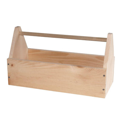 8.25 In. Unfinished Wood Large Tool Box or Garden Tote Kit - Super Arbor