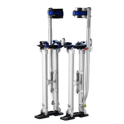 24 in. to 40 in. Adjustable Height Silver Drywall Stilts - Super Arbor