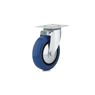 4-29/32 in. Blue Swivel Without Brake plate Caster, 220.5 lb. Load Rating - Super Arbor