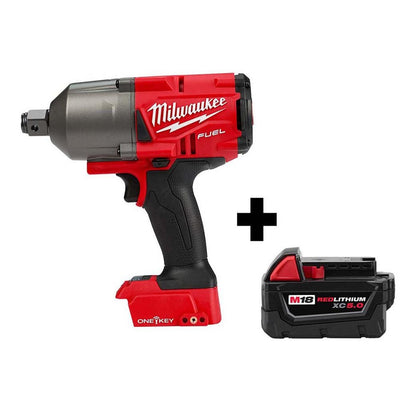 M18 FUEL ONE-KEY 18-Volt Lithium-Ion Brushless Cordless 3/4 in. Impact Wrench w/ Friction Ring & M18 5.0 Ah Battery - Super Arbor