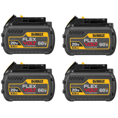 FLEXVOLT 20-Volt/60-Volt MAX Lithium-Ion 6.0Ah Battery Pack (4-Pack) - Super Arbor