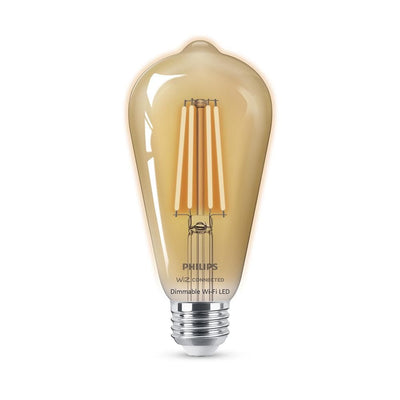 Amber ST19 LED 40-Watt Equivalent Dimmable Smart Wi-Fi Wiz Connected Wireless Light Bulb - Super Arbor