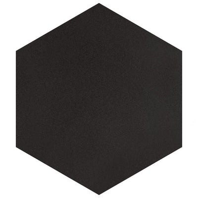 Merola Tile Textile Hex Black 8-5/8 in. x 9-7/8 in. Porcelain Floor and Wall Tile (11.56 sq. ft. / case) - Super Arbor