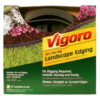 Vigoro 20 ft. No-Dig Landscape Edging Kit - Super Arbor