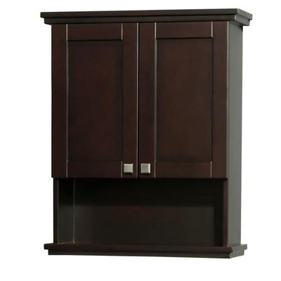 Wyndham Collection Acclaim 25-in W x 30-in H x 9.13-in D Espresso Bathroom Wall Cabinet