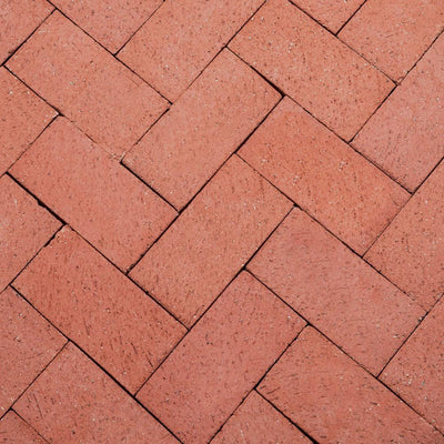 8 in. x 4 in. x 2.25 in. Brick Red Clay Paver (240-Pieces/53 sq. ft/Pallet) - Super Arbor