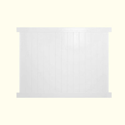 Pembroke 6 ft. H x 6 ft. W White Vinyl Privacy Fence Panel Kit - Super Arbor
