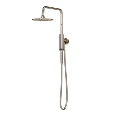 1-spray 8 in. Dual Shower Head and Handheld Shower Head with Low Flow in Brushed-Nickel - Super Arbor