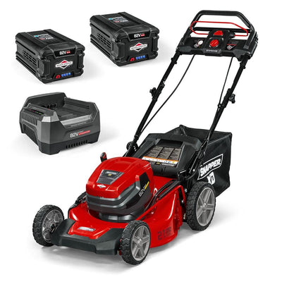 Snapper XD 21 in. 82-Volt Lithium-Ion Cordless Battery StepSense Walk Behind Self Propelled Mower Two 2.0 Batteries and Charger - Super Arbor