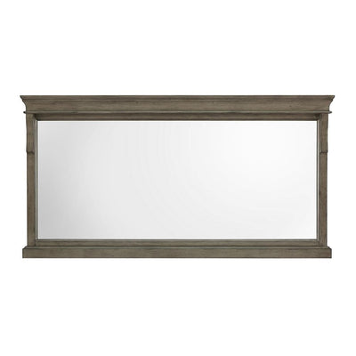 60 in. W x 31 in. H Framed Rectangular  Bathroom Vanity Mirror in Distressed Grey - Super Arbor