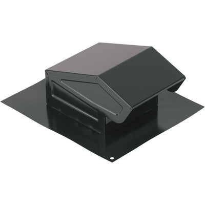 Roof Cap with Built-In Damper for 3 in. or 4 in. Round Duct in Black - Super Arbor