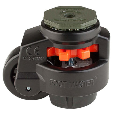 3 in. Nylon Wheel Metric Stem Leveling Caster with Load Rating 1650 lbs. - Super Arbor
