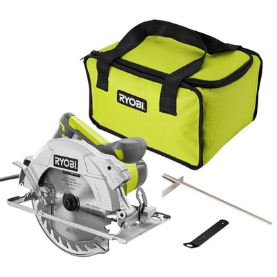 15 Amp Corded 7-1/4 in. Circular Saw with EXACTLINE Laser Alignment System, 24T Carbide Tipped Blade, Edge Guide and Bag - Super Arbor