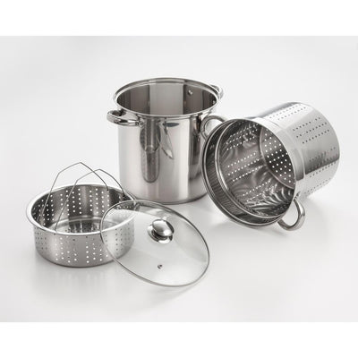 20 Qt. Professional 18/10 Stainless Steel Multi-Cooker with Lid (4-Piece) - Super Arbor
