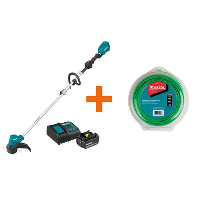 Makita 18-Volt LXT Lithium-Ion Brushless Cordless String Trimmer Kit with Bonus 1 lbs. 0.080 in. x 400 ft. Round Trimmer Line - Super Arbor