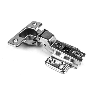 105-Degree 35 mm Half Overlay Frameless Cabinet Hinges with Installation Screws (5-Pairs) - Super Arbor