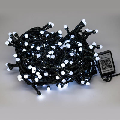 200 Light 8 mm Mini Globe Cool White LED Lights with Wireless Smart Control - Super Arbor