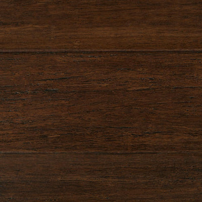 Home Decorators Collection Wire Brushed Strand Woven Cocoa Bean 3/8 in. T x 5-1/5 in. W x 36.02 in. L Engineered Click Bamboo Flooring - Super Arbor